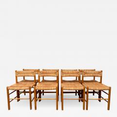 Charlotte Perriand Set of 8 Dordogne chairs by Charlotte Perriand France 1960s - 2791005