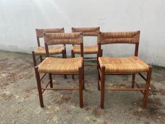Charlotte Perriand Set of four Dordogne Charlotte Perriand chairs for Sentou 1960s - 2384051