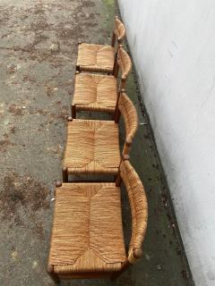 Charlotte Perriand Set of four Dordogne Charlotte Perriand chairs for Sentou 1960s - 2384053