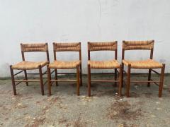 Charlotte Perriand Set of four Dordogne Charlotte Perriand chairs for Sentou 1960s - 2384054