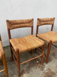 Charlotte Perriand Set of four Dordogne Charlotte Perriand chairs for Sentou 1960s - 2384057