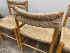 Charlotte Perriand Set of six Dordogne Chairs for Sentou 1960s - 2566257