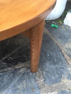 Charlotte Perriand Style of Charlotte Perriand Blond Ash Tree Tripod Round Coffee Table - 376965
