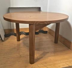 Charlotte Perriand Style of Charlotte Perriand Blond Ash Tree Tripod Round Coffee Table - 376966