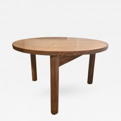 Charlotte Perriand Style of Charlotte Perriand Blond Ash Tree Tripod Round Coffee Table - 379560
