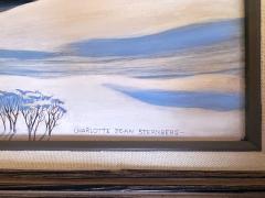 Charlotte Sternberg Americana Winter Scene Ice Skaters Mid Century - 4142559