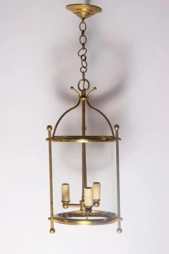 Charming 20th Century French Brass Lantern with Glass Enclosure - 4078989
