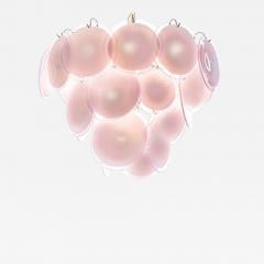 Charming Amethyst Pink Disc Murano Chandelier 1970s - 2301528