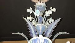 Charming Blue Murano Glass Chandelier Venice 1960 - 1622520
