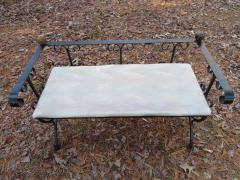 Charming Minimal Design Scroll Iron Bench - 1465011