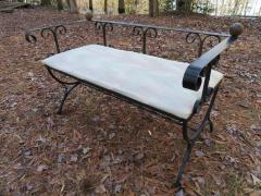 Charming Minimal Design Scroll Iron Bench - 1465012