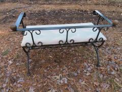 Charming Minimal Design Scroll Iron Bench - 1465016