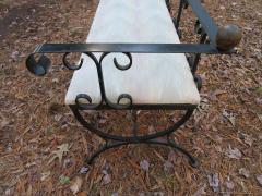 Charming Minimal Design Scroll Iron Bench - 1465023