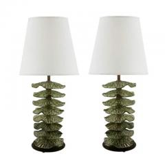 Charming Pair of Murano Glass Leaf and Brass Table Lamps 2024 - 3888573