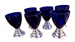 Chase Blue Moon Cocktail Set 8 Piece Art Deco - 3865780