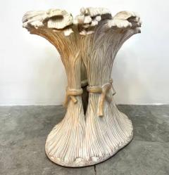 Chelini Firenze Vintage Carved Wood Sheaf of Wheat Table Base Chelini di Fiorenze Attributed - 3974271