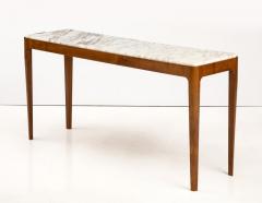 Cherry Wood and Broccatello di Siena Marble Console Table Italy Pair Available - 4566016