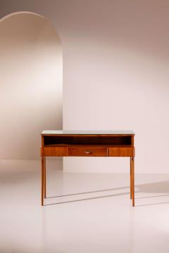 Cherrywood console table with drawer and glass top Italian manufacture 1950s - 4190102