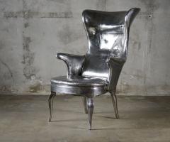 Cheryl Ekstrom Cheryl Ekstrom Frits Henningsen Stainless Steel Chair Sculpture - 445549