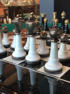 Chess Set and Chess Board in Plexiglass and Metal Italy 1970s - 653451