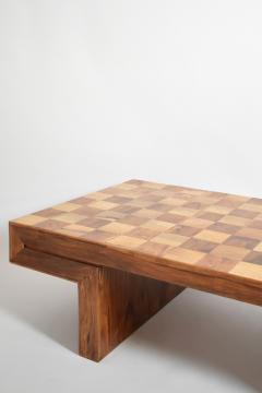 Chessboard wooden coffee table 1960s  - 4823490