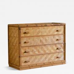 Chest Of Drawers In Bamboo And Pressed Bamboo Italy 1980 - 3740229