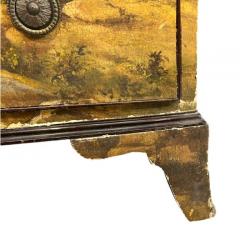 Chest of drawers painted with an oil landscape 19th century - 4494348