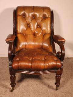 Chesterfield Armchair 19th Century From England - 3864006