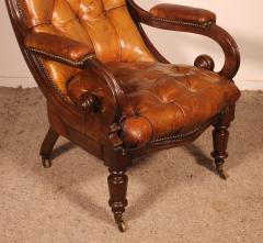 Chesterfield Armchair 19th Century From England - 3864008