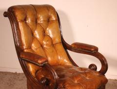 Chesterfield Armchair 19th Century From England - 3864009