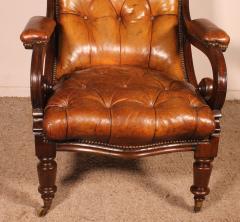 Chesterfield Armchair 19th Century From England - 3864012