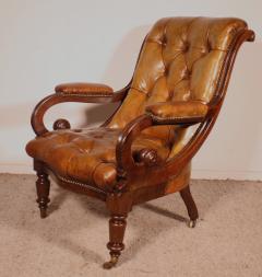 Chesterfield Armchair 19th Century From England - 3864016