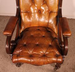 Chesterfield Armchair 19th Century From England - 3864017