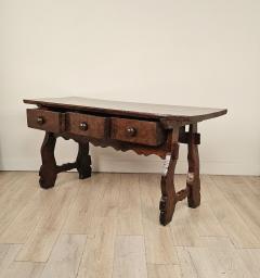 Chestnut Trestle Library Table Italy or Spain circa 1720 - 4718238