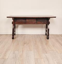 Chestnut Trestle Library Table Italy or Spain circa 1720 - 4718243