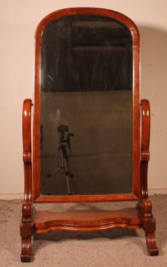 Cheval Mirror In Mahogany 19 Century - 2434424