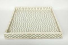 Cheveron Pattern Bone Tray - 1818387