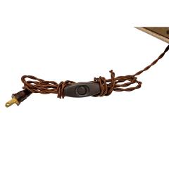 Chic Boxy Table Lamp in Textured Resin with Illuminating Front Panel 1940s - 3481352