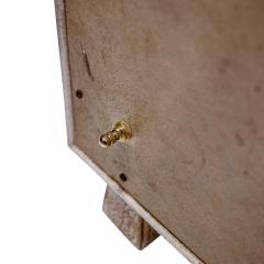 Chic Boxy Table Lamp in Textured Resin with Illuminating Front Panel 1940s - 3481360