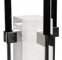 Chic Fireplace Tool Set in Lucite and Chrome - 199099