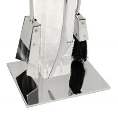 Chic Fireplace Tool Set in Lucite and Chrome - 199100
