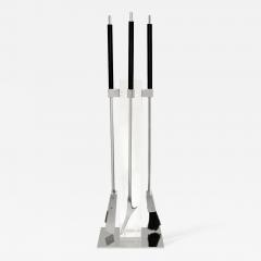 Chic Fireplace Tool Set in Lucite and Chrome - 199268