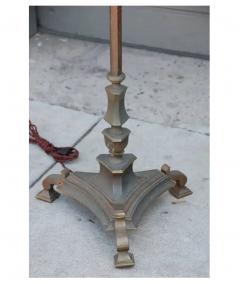 Chic French 40s Neoclassical Bronze Floor Lamp in the Style of Maison Jansen - 2878025