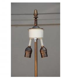 Chic French 40s Neoclassical Bronze Floor Lamp in the Style of Maison Jansen - 2878028