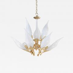 Chic Glass Florwer Chandelier with Gold Plated Hardware - 189821