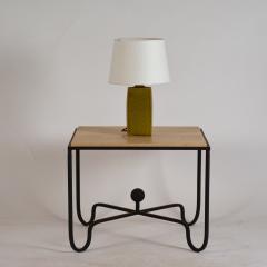 Chic Glazed Ceramic Lamp with Parchment Shade - 1249629