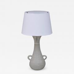 Chic Gourd Shaped Table Lamp with Custom White Parchment Shade - 1080759