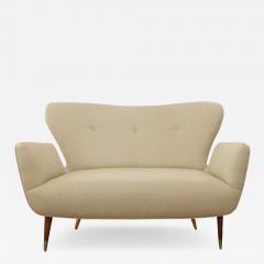 Chic Italian Mid Century Modern Settee 1950s - 3010551