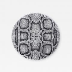 Chic Snakeskin Enameled Metal Serving Plate - 1972983