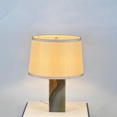 Chic Veined Onyx Table or Desk Lamp with Custom Silk Shade and Diffuser - 4253093